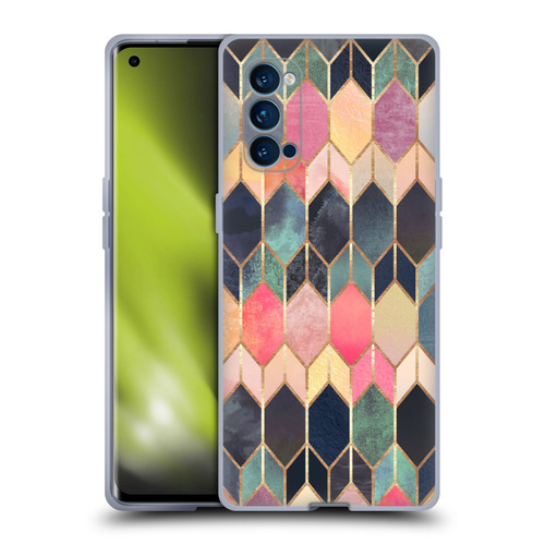 Elisabeth Fredriksson Geometric Design And Pattern Colourful Stained Glass Soft Gel Case for OPPO Reno 4 Pro 5G