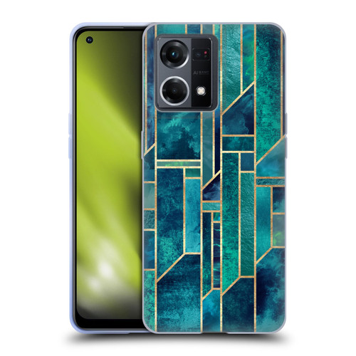 Elisabeth Fredriksson Geometric Design And Pattern Blue Skies Soft Gel Case for OPPO Reno8 4G