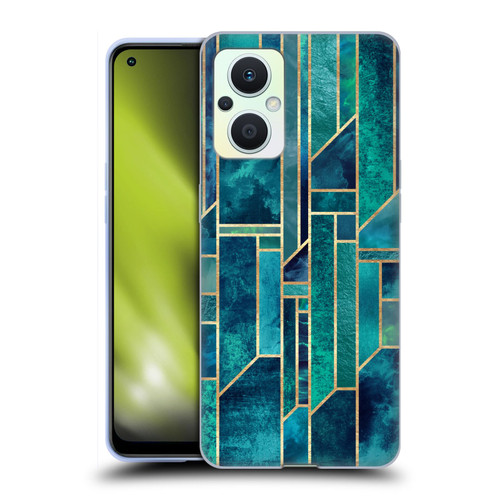 Elisabeth Fredriksson Geometric Design And Pattern Blue Skies Soft Gel Case for OPPO Reno8 Lite