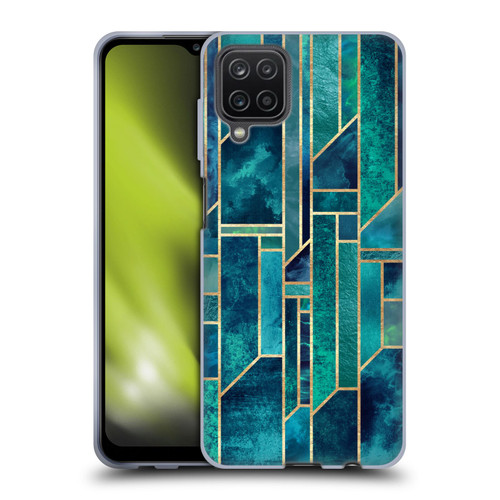 Elisabeth Fredriksson Geometric Design And Pattern Blue Skies Soft Gel Case for Samsung Galaxy A12 (2020)