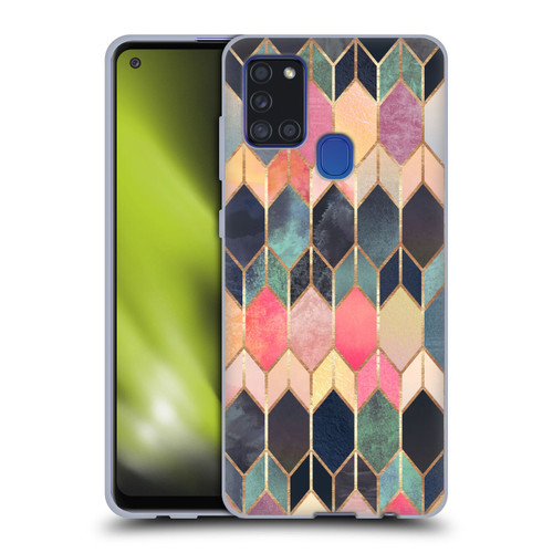 Elisabeth Fredriksson Geometric Design And Pattern Colourful Stained Glass Soft Gel Case for Samsung Galaxy A21s (2020)