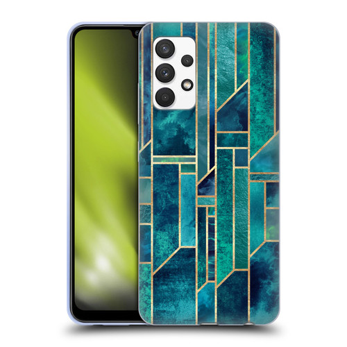 Elisabeth Fredriksson Geometric Design And Pattern Blue Skies Soft Gel Case for Samsung Galaxy A32 (2021)