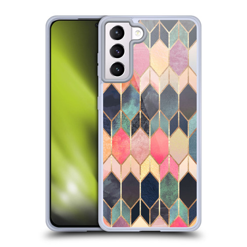 Elisabeth Fredriksson Geometric Design And Pattern Colourful Stained Glass Soft Gel Case for Samsung Galaxy S21+ 5G