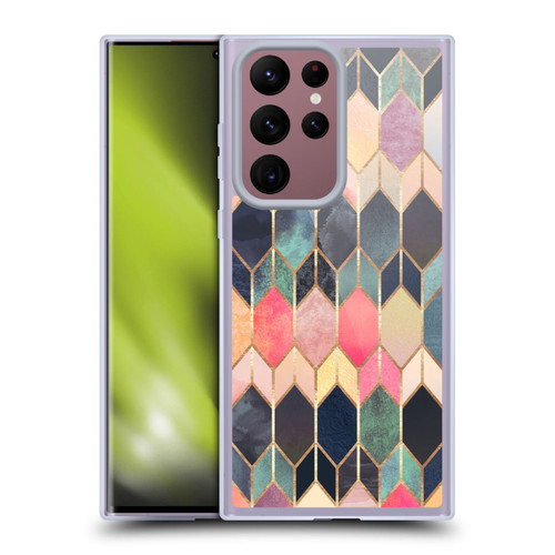 Elisabeth Fredriksson Geometric Design And Pattern Colourful Stained Glass Soft Gel Case for Samsung Galaxy S22 Ultra 5G