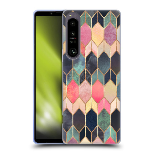 Elisabeth Fredriksson Geometric Design And Pattern Colourful Stained Glass Soft Gel Case for Sony Xperia 1 IV