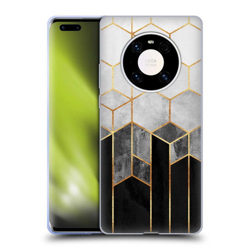 Elisabeth Fredriksson Sparkles Charcoal Hexagons Soft Gel Case for Huawei Mate 40 Pro 5G