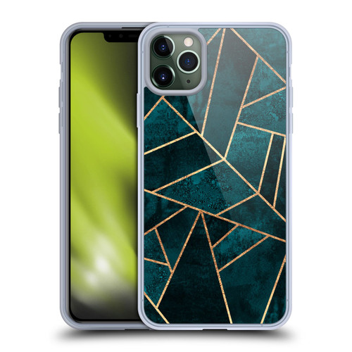 Elisabeth Fredriksson Sparkles Deep Teal Stone Soft Gel Case for Apple iPhone 11 Pro Max