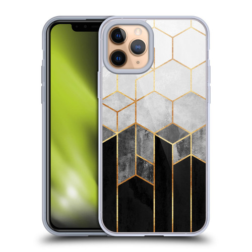 Elisabeth Fredriksson Sparkles Charcoal Hexagons Soft Gel Case for Apple iPhone 11 Pro