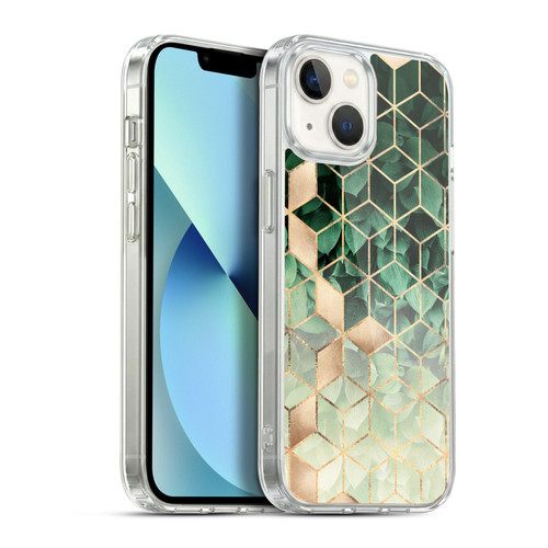Elisabeth Fredriksson Sparkles Leaves And Cubes Soft Gel Case for Apple iPhone 13