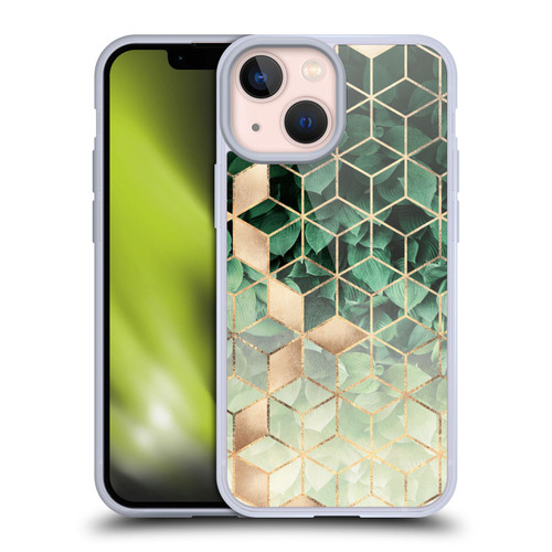 Elisabeth Fredriksson Sparkles Leaves And Cubes Soft Gel Case for Apple iPhone 13 Mini