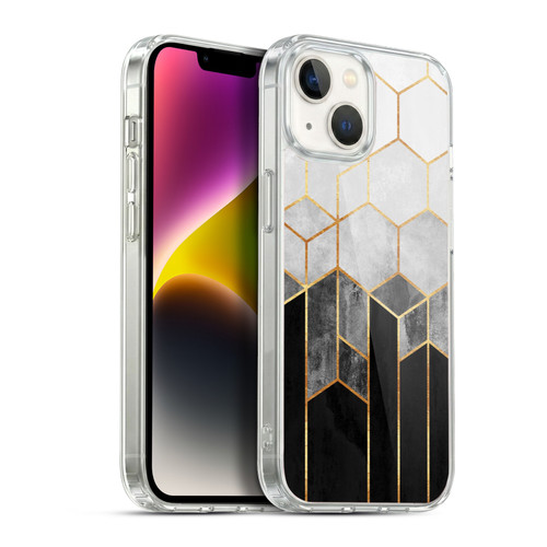 Elisabeth Fredriksson Sparkles Charcoal Hexagons Soft Gel Case for Apple iPhone 14