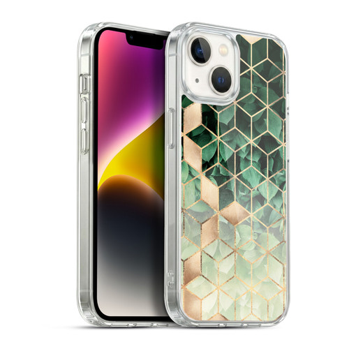 Elisabeth Fredriksson Sparkles Leaves And Cubes Soft Gel Case for Apple iPhone 14