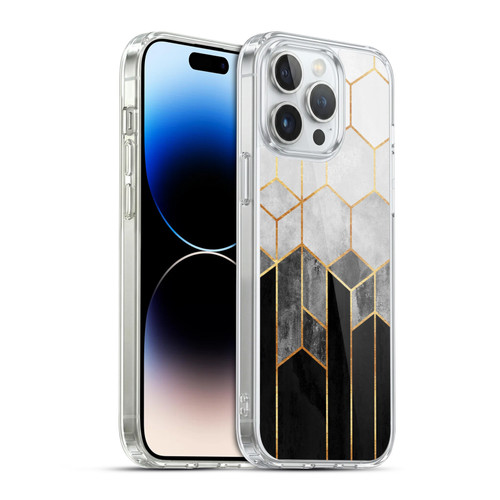 Elisabeth Fredriksson Sparkles Charcoal Hexagons Soft Gel Case for Apple iPhone 14 Pro Max & MagSafe