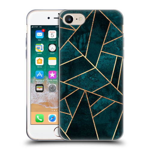 Elisabeth Fredriksson Sparkles Deep Teal Stone Soft Gel Case for Apple iPhone 7 / 8 / SE 2020 & 2022