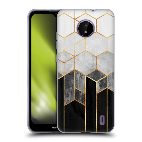 Elisabeth Fredriksson Sparkles Charcoal Hexagons Soft Gel Case for Nokia C10 / C20
