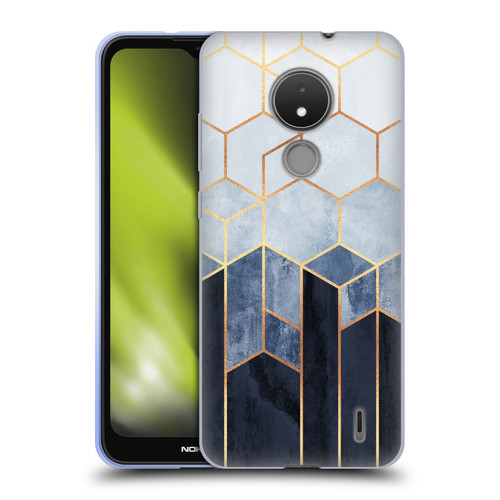 Elisabeth Fredriksson Sparkles Soft Blue Hexagons Soft Gel Case for Nokia C21