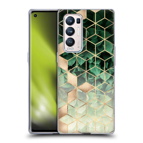 Elisabeth Fredriksson Sparkles Leaves And Cubes Soft Gel Case for OPPO Find X3 Neo / Reno5 Pro+ 5G