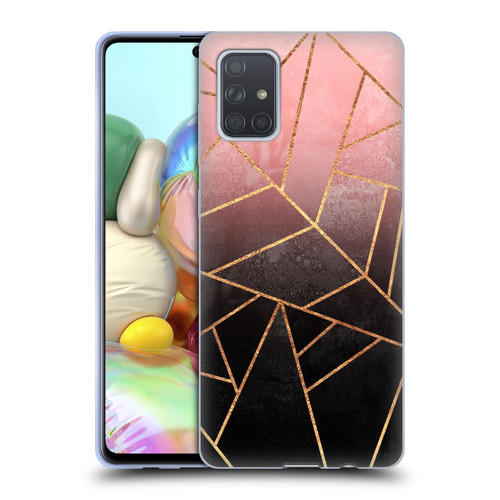 Elisabeth Fredriksson Sparkles Pink And Black Soft Gel Case for Samsung Galaxy A71 (2019)