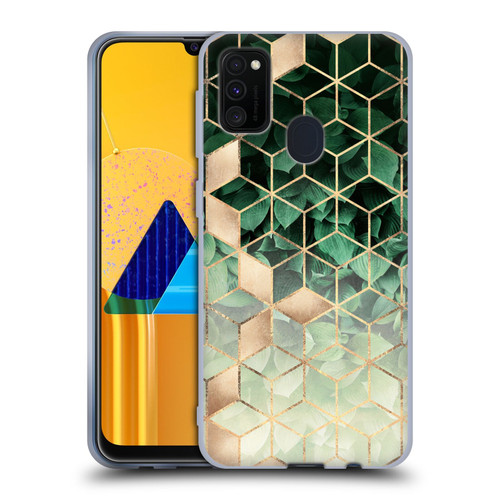 Elisabeth Fredriksson Sparkles Leaves And Cubes Soft Gel Case for Samsung Galaxy M30s (2019)/M21 (2020)