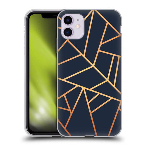 Elisabeth Fredriksson Stone Collection Copper And Midnight Navy Soft Gel Case for Apple iPhone 11