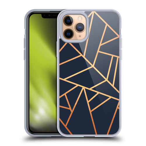 Elisabeth Fredriksson Stone Collection Copper And Midnight Navy Soft Gel Case for Apple iPhone 11 Pro