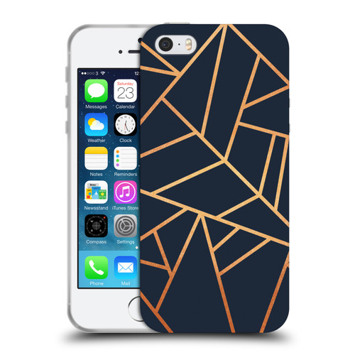 Elisabeth Fredriksson Stone Collection Copper And Midnight Navy Soft Gel Case for Apple iPhone 5 / 5s / iPhone SE 2016