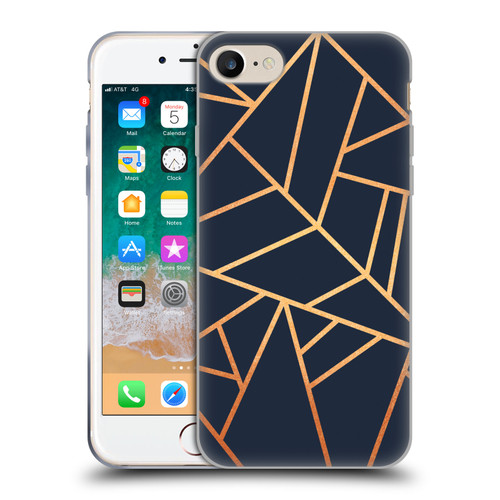 Elisabeth Fredriksson Stone Collection Copper And Midnight Navy Soft Gel Case for Apple iPhone 7 / 8 / SE 2020 & 2022