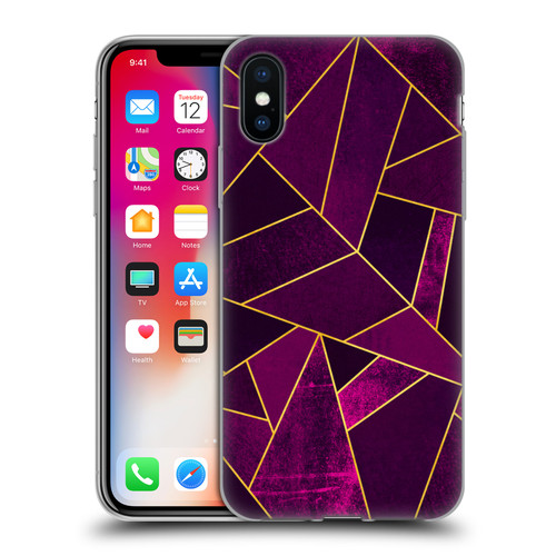 Elisabeth Fredriksson Stone Collection Purple Soft Gel Case for Apple iPhone X / iPhone XS