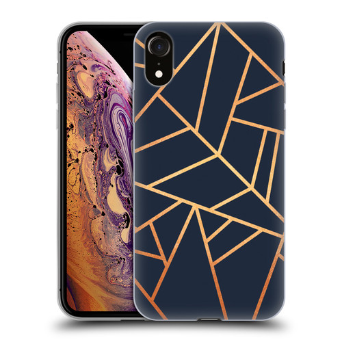 Elisabeth Fredriksson Stone Collection Copper And Midnight Navy Soft Gel Case for Apple iPhone XR