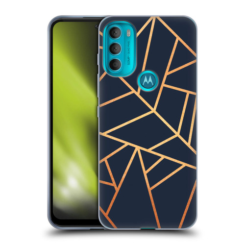 Elisabeth Fredriksson Stone Collection Copper And Midnight Navy Soft Gel Case for Motorola Moto G71 5G