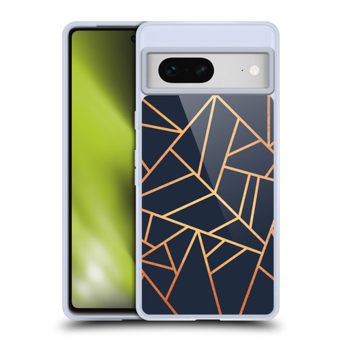 Elisabeth Fredriksson Stone Collection Copper And Midnight Navy Soft Gel Case for Google Pixel 7