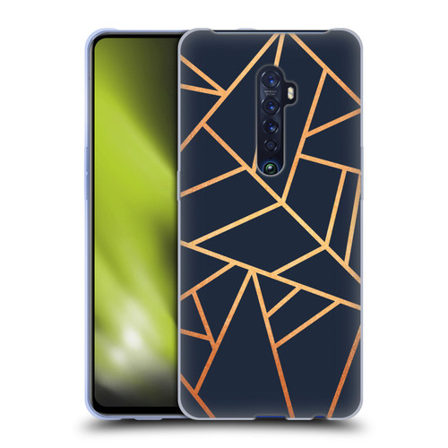Elisabeth Fredriksson Stone Collection Copper And Midnight Navy Soft Gel Case for OPPO Reno 2
