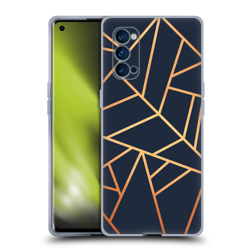 Elisabeth Fredriksson Stone Collection Copper And Midnight Navy Soft Gel Case for OPPO Reno 4 Pro 5G