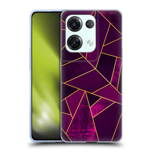 Elisabeth Fredriksson Stone Collection Purple Soft Gel Case for OPPO Reno8 Pro
