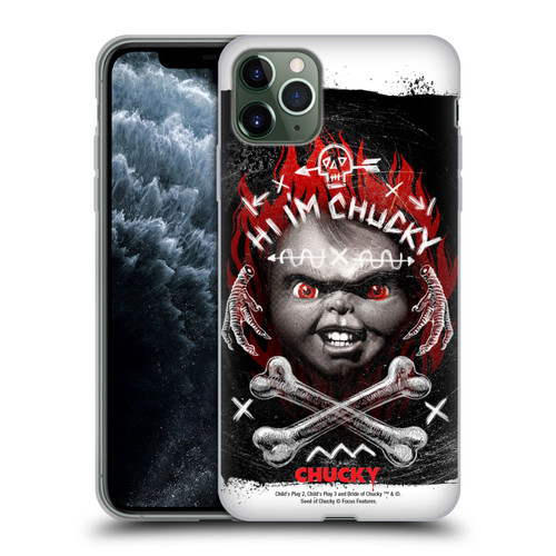 Child's Play Key Art Hi I'm Chucky Grunge Soft Gel Case for Apple iPhone 11 Pro Max