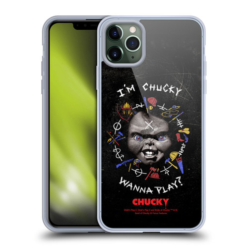 Child's Play Key Art Wanna Play Grunge Soft Gel Case for Apple iPhone 11 Pro Max