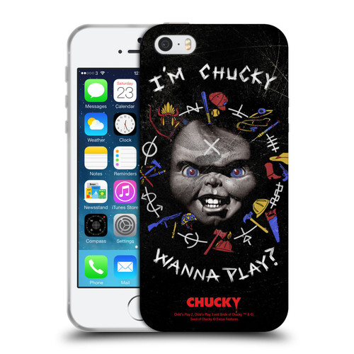 Child's Play Key Art Wanna Play Grunge Soft Gel Case for Apple iPhone 5 / 5s / iPhone SE 2016