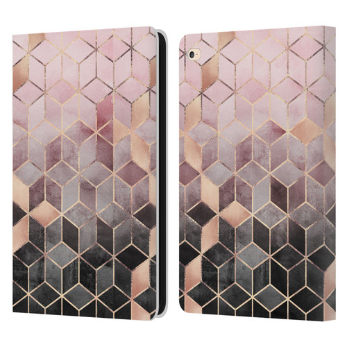 Elisabeth Fredriksson Cubes Collection Pink And Grey Gradient Leather Book Wallet Case Cover For Apple iPad Air 2 (2014)