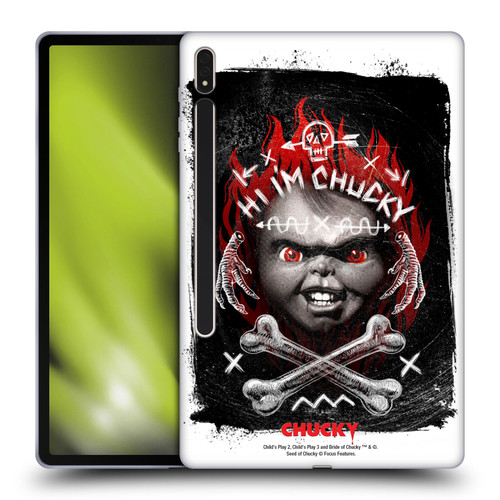 Child's Play Key Art Hi I'm Chucky Grunge Soft Gel Case for Samsung Galaxy Tab S8 Plus