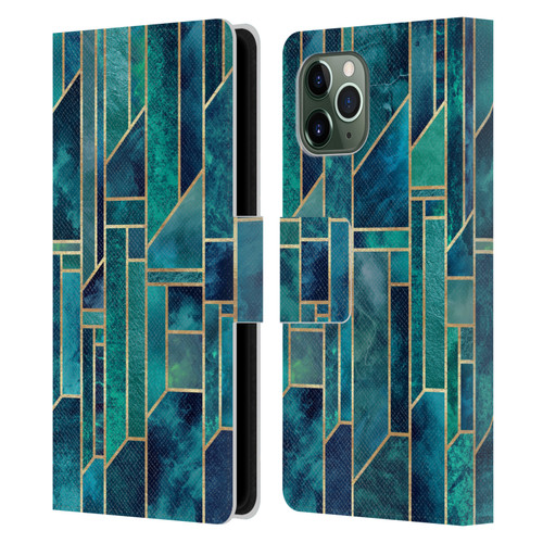 Elisabeth Fredriksson Geometric Design And Pattern Blue Skies Leather Book Wallet Case Cover For Apple iPhone 11 Pro