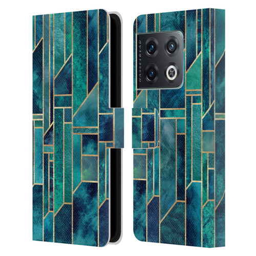 Elisabeth Fredriksson Geometric Design And Pattern Blue Skies Leather Book Wallet Case Cover For OnePlus 10 Pro