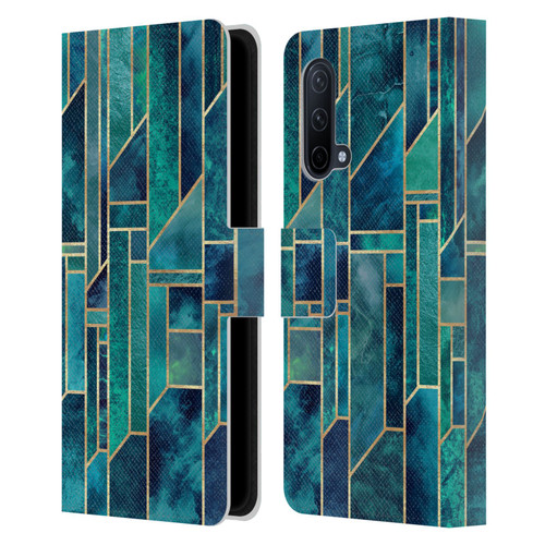 Elisabeth Fredriksson Geometric Design And Pattern Blue Skies Leather Book Wallet Case Cover For OnePlus Nord CE 5G