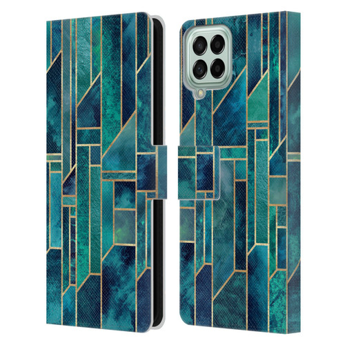 Elisabeth Fredriksson Geometric Design And Pattern Blue Skies Leather Book Wallet Case Cover For Samsung Galaxy M53 (2022)