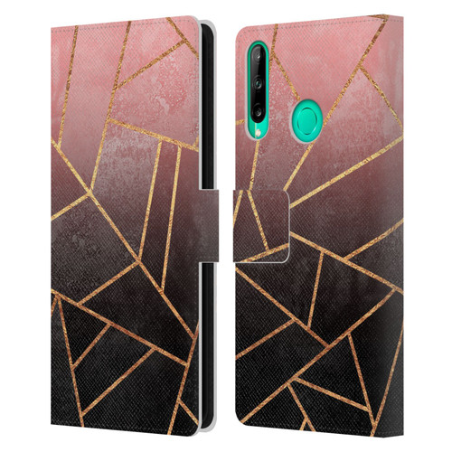 Elisabeth Fredriksson Sparkles Pink And Black Leather Book Wallet Case Cover For Huawei P40 lite E