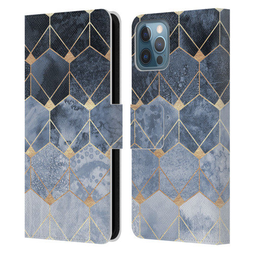Elisabeth Fredriksson Sparkles Hexagons And Diamonds Leather Book Wallet Case Cover For Apple iPhone 12 / iPhone 12 Pro