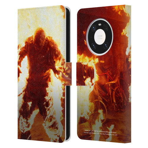 Friday the 13th Part VII The New Blood Graphics Jason Voorhees On Fire Leather Book Wallet Case Cover For Huawei Mate 40 Pro 5G
