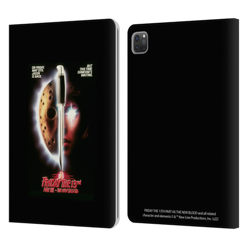 Friday the 13th Part VII The New Blood Graphics Key Art Leather Book Wallet Case Cover For Apple iPad Pro 11 2020 / 2021 / 2022