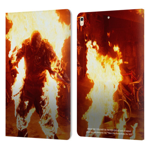 Friday the 13th Part VII The New Blood Graphics Jason Voorhees On Fire Leather Book Wallet Case Cover For Apple iPad Pro 10.5 (2017)