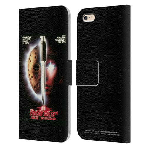 Friday the 13th Part VII The New Blood Graphics Key Art Leather Book Wallet Case Cover For Apple iPhone 6 Plus / iPhone 6s Plus