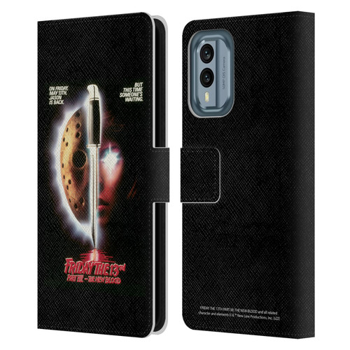 Friday the 13th Part VII The New Blood Graphics Key Art Leather Book Wallet Case Cover For Nokia X30